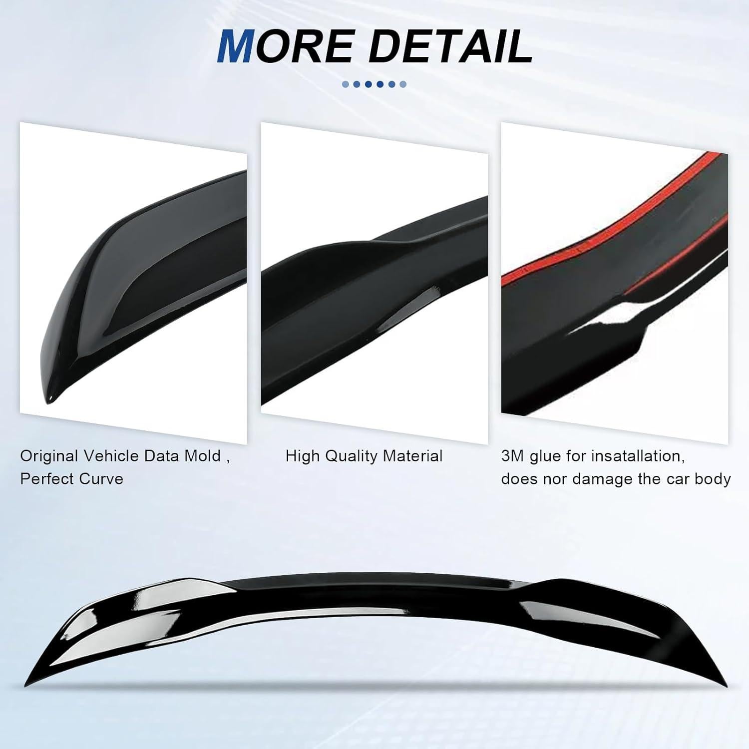 Spoiler Trasero BDBO para Honda Civic Sedán 2022-2025 Negro