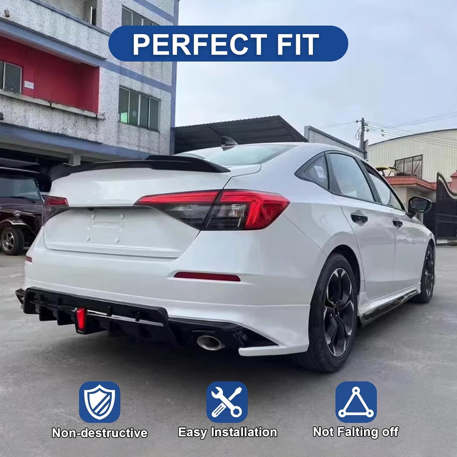 Spoiler Trasero BDBO para Honda Civic Sedán 2022-2025 Negro