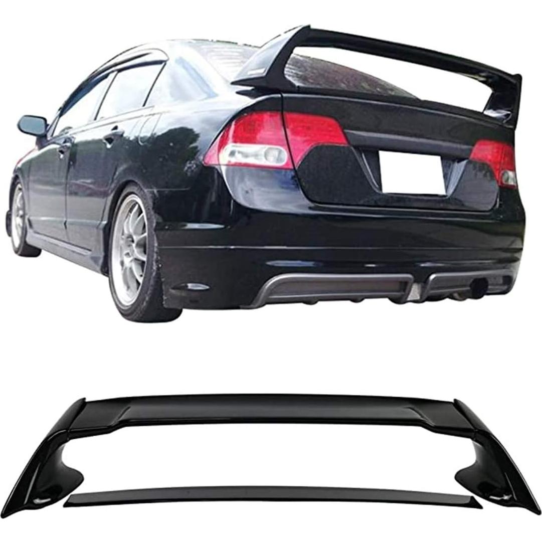 Alerón Trasero WFLNHB para Honda Civic Sedán 2006-2011 ABS Negro
