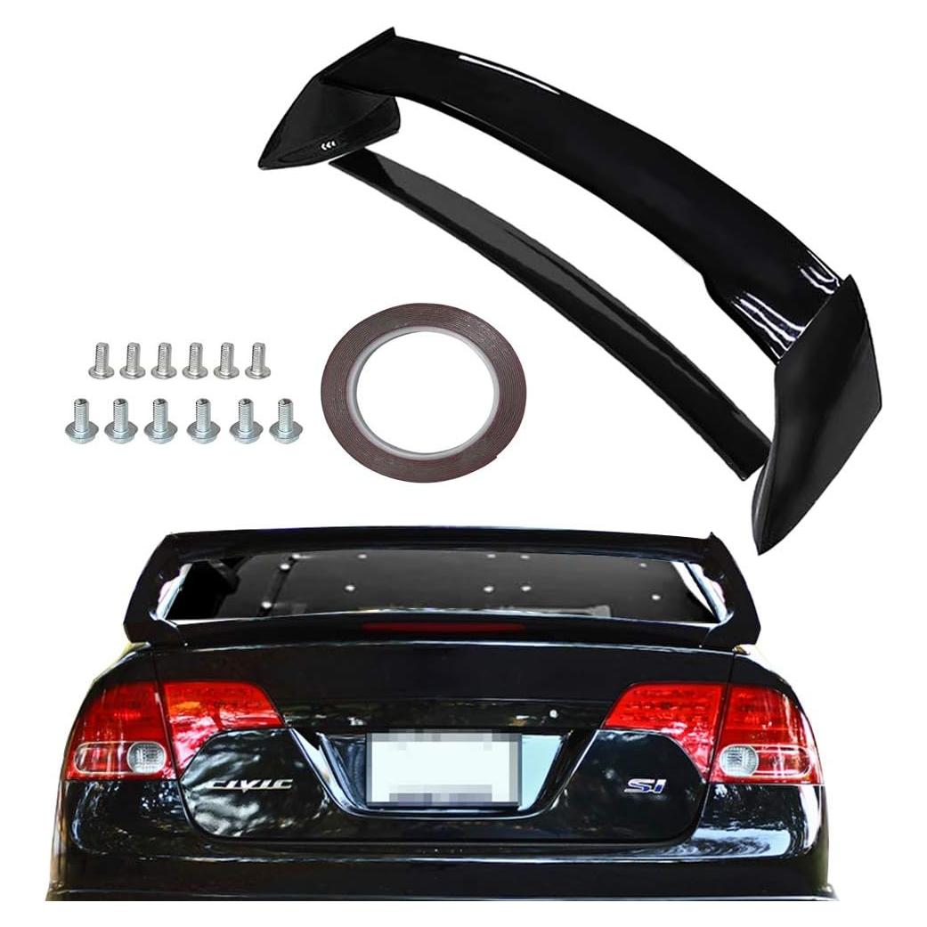 Spoiler Trasero Honda Civic 2006-2011 4 Puertas Mugen RR Negro