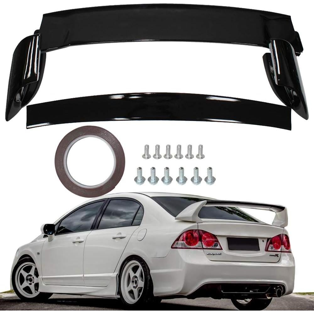Spoiler Trasero Honda Civic 2006-2011 4 Puertas Mugen RR Negro