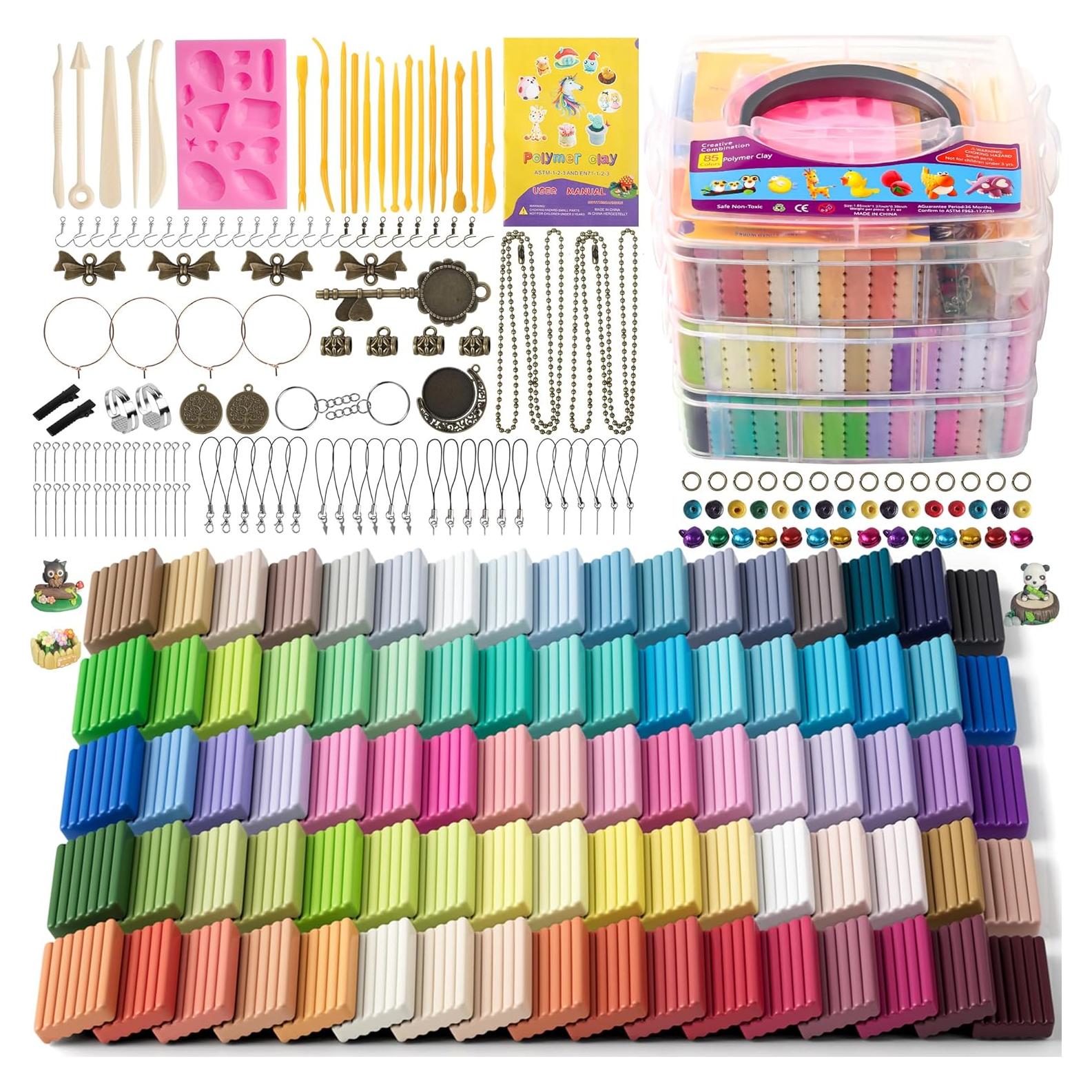 Kit de Arcilla Polimérica Aestd-ST 85 Colores Horneable