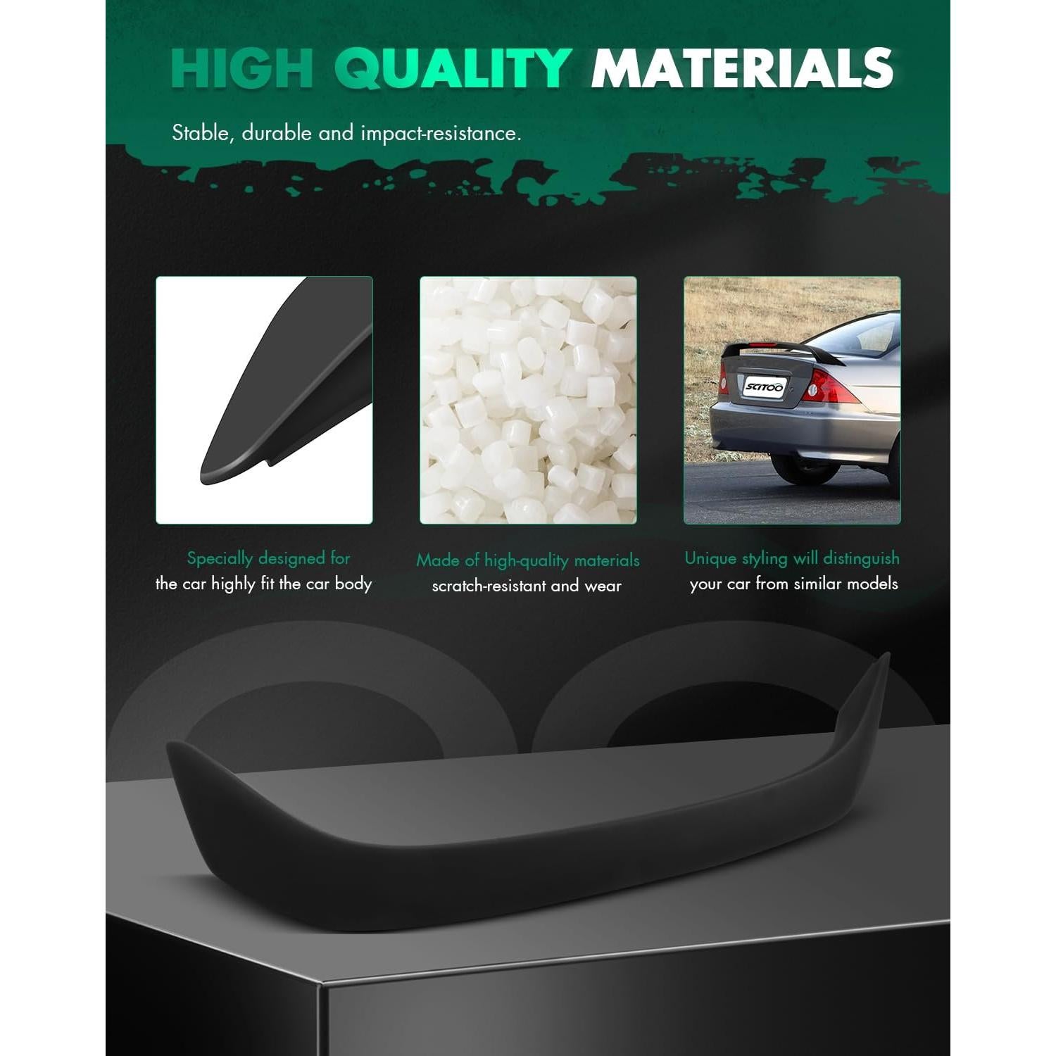 Alerón Trasero SCITOO para Honda Civic 2001-2005 128.7x11cm