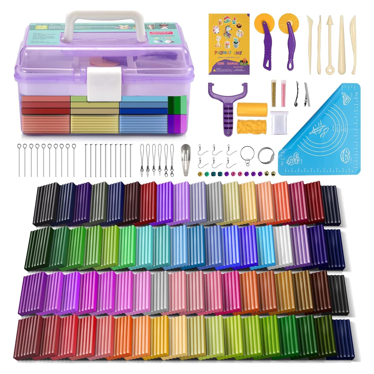 Arcilla Polimérica Aestd-ST 72 Colores para Modelar