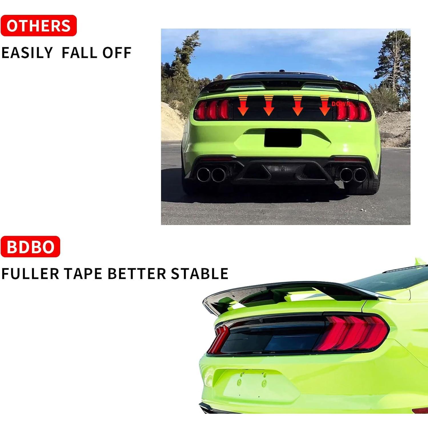 Alerón Trasero BDBO Negro Brillante para Mustang 2015-2024