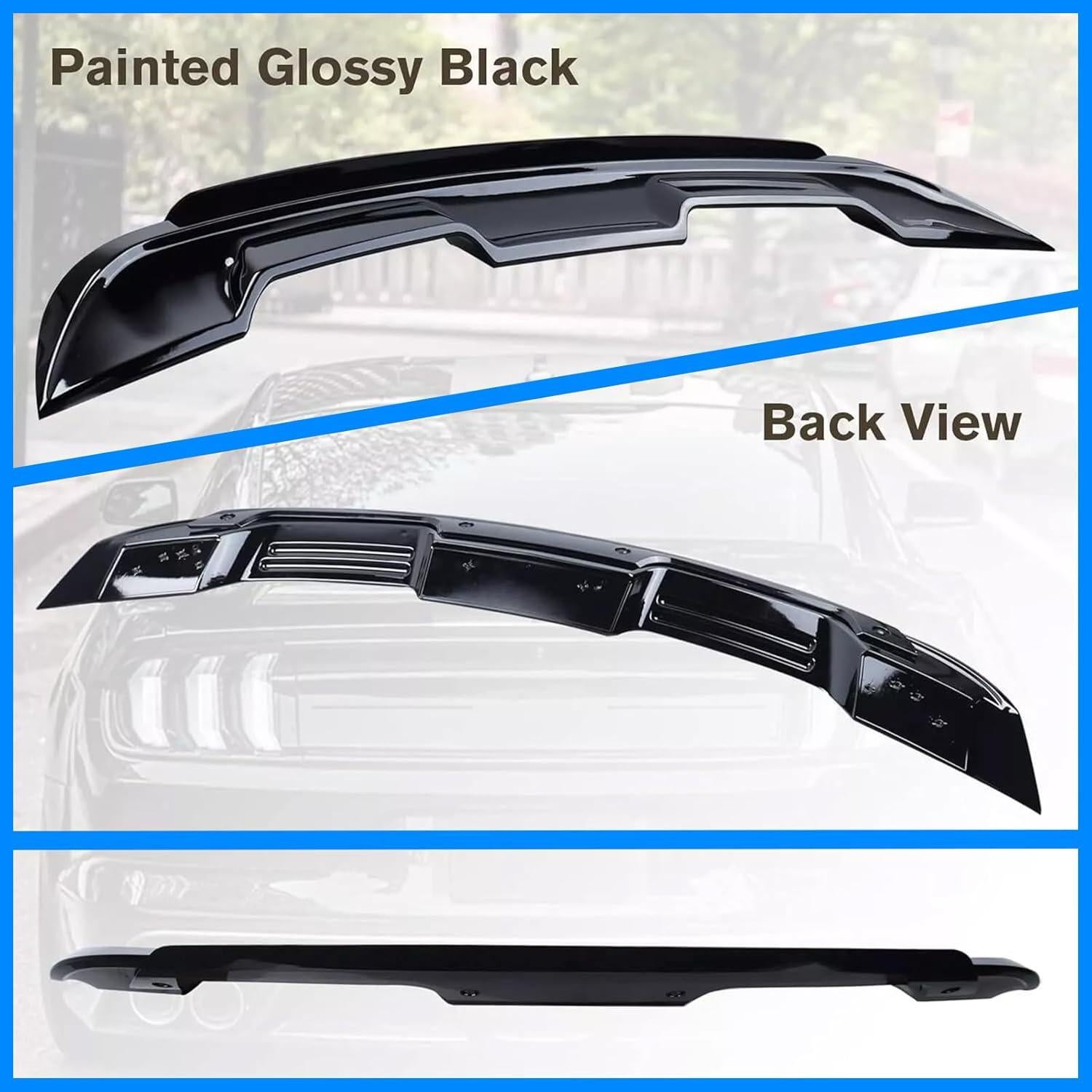 Alerón Trasero Ford Mustang 2015-2023 GT350 GT500 Negro