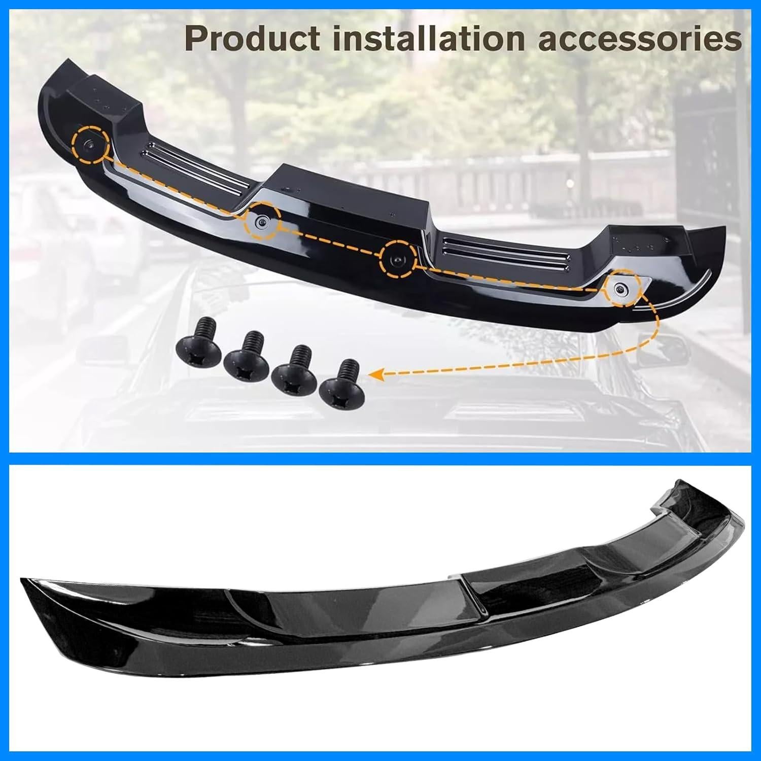 Alerón Trasero Ford Mustang 2015-2023 GT350 GT500 Negro