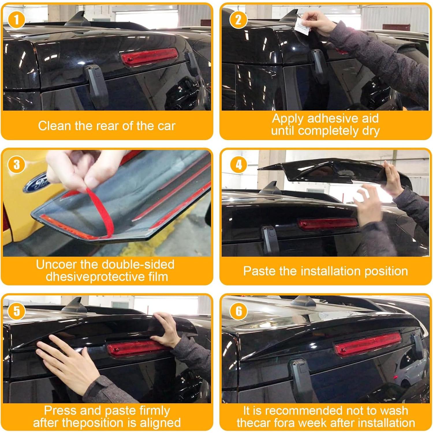 Spoiler Trasero Negro Brillante Fancemot para Ford Bronco Sport 2021-2025