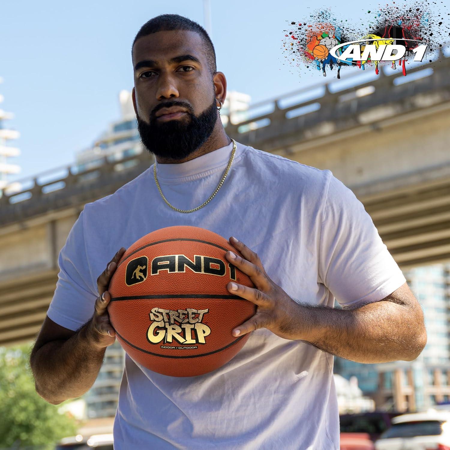 Balón de Baloncesto AND1 Street Art 7 Cuero Sintético Naranja