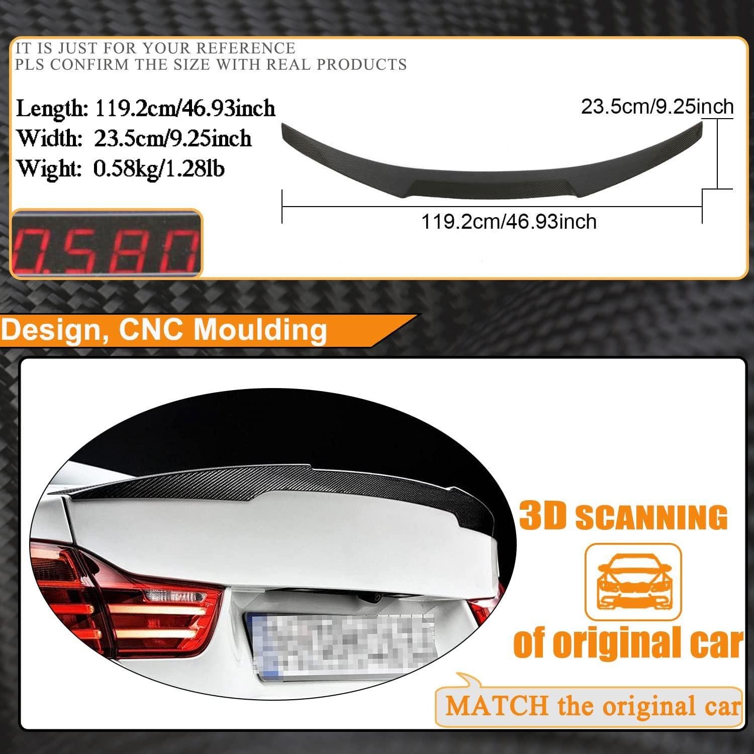 Spoiler de Maletero de Fibra de Carbono MCARCAR para BMW F82 M4 Coupe 2015-2020