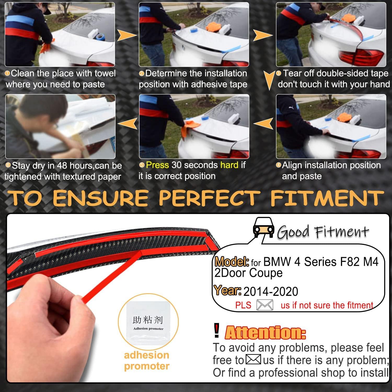 Spoiler de Maletero de Fibra de Carbono MCARCAR para BMW F82 M4 Coupe 2015-2020