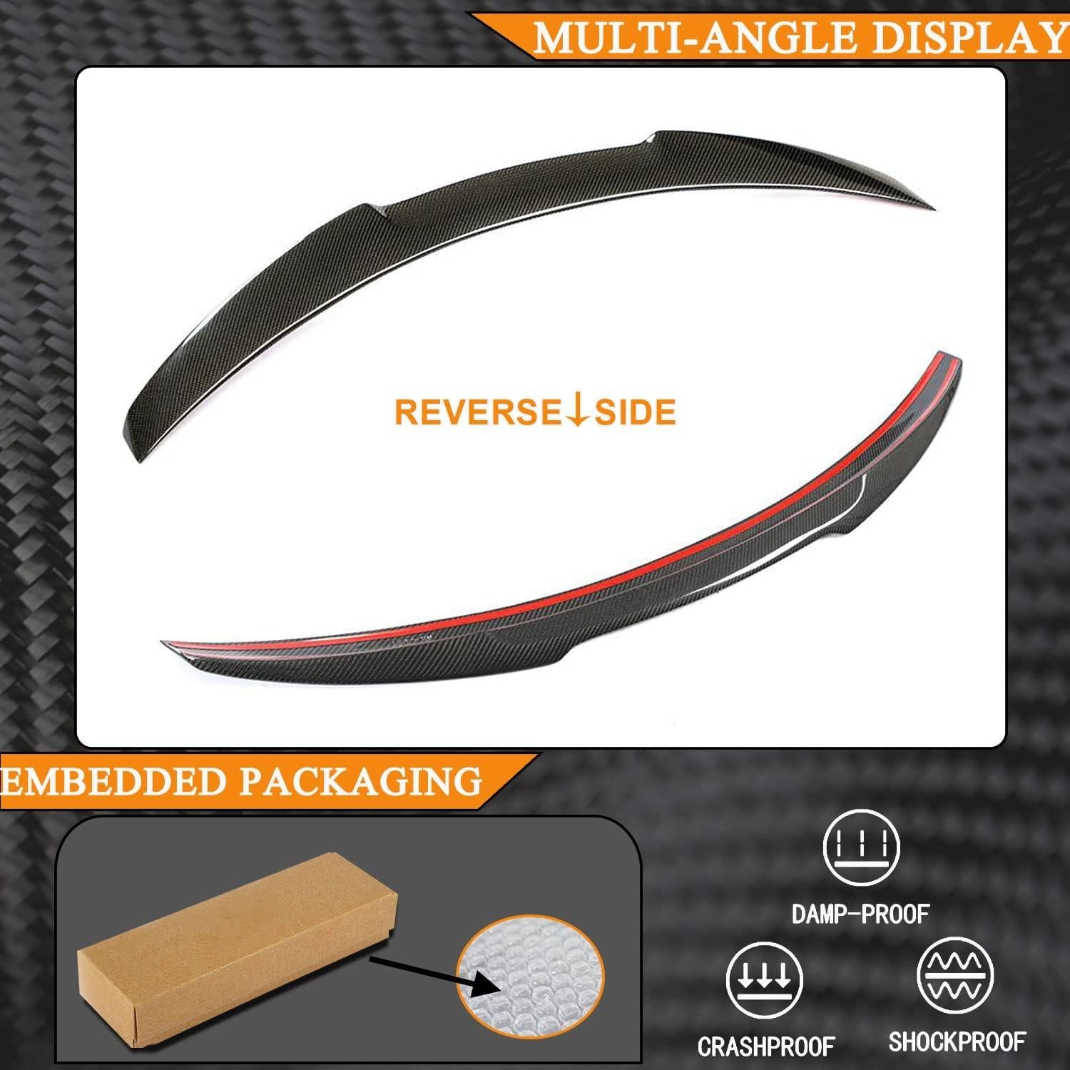 Spoiler de Maletero de Fibra de Carbono MCARCAR para BMW F82 M4 Coupe 2015-2020