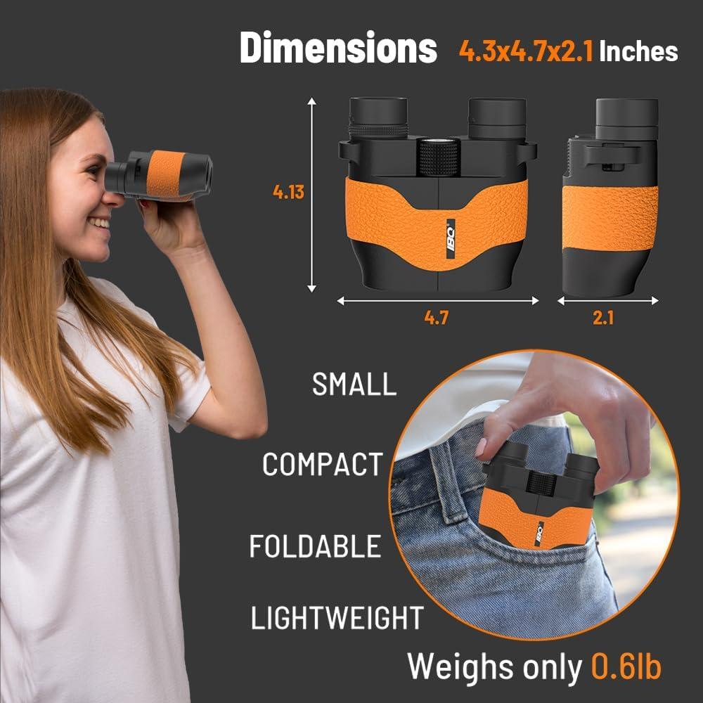Binoculares IBQ 15x36 Compactos Impermeables para Niños y Adultos