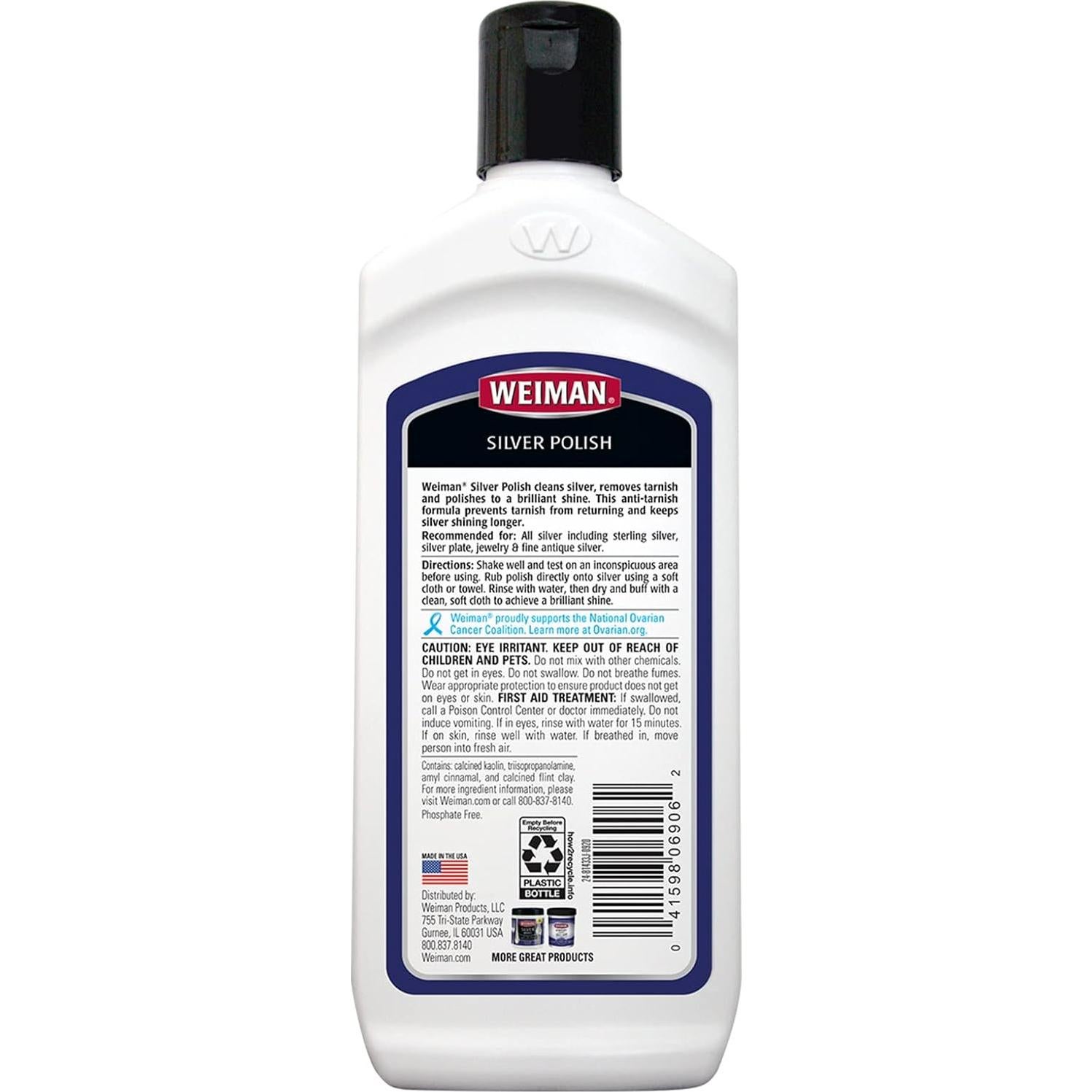 Limpiador y Pulidor de Plata Weiman - 236 ml - Libre de Amoníaco