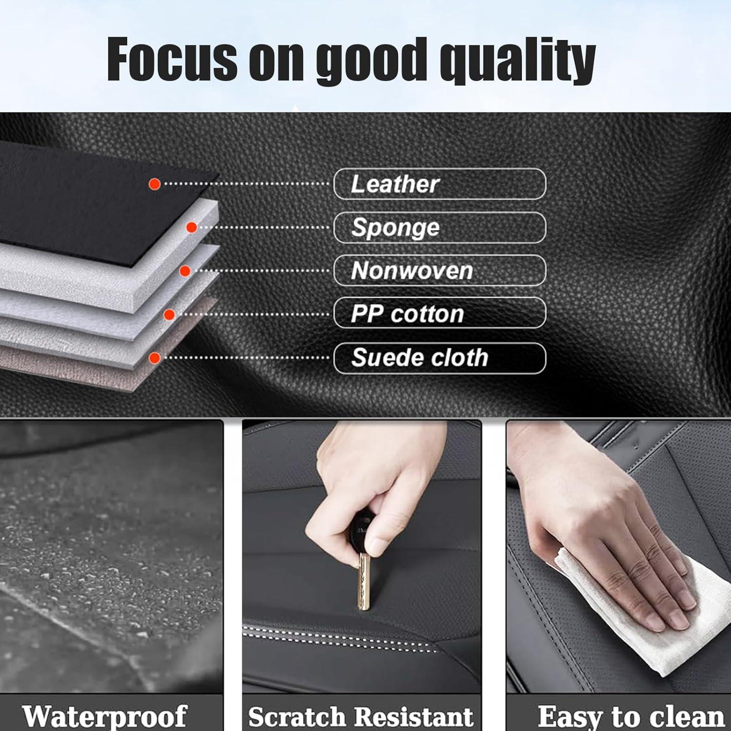 Fundas de Asiento ZSLQKM para Mitsubishi Lancer 2008-2017, Juego Completo 5 Asientos, Impermeables y Antideslizantes, Negro y Rojo