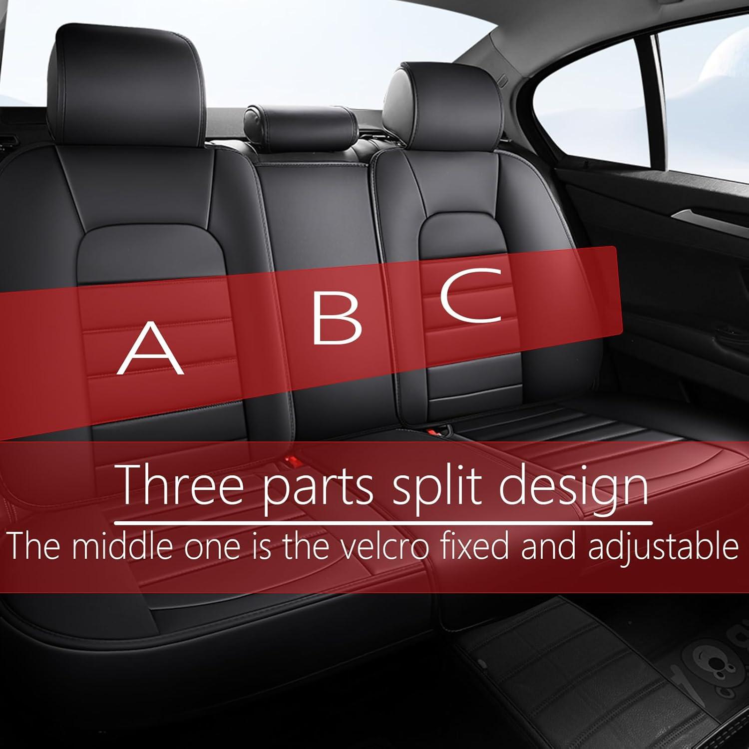 Fundas de Asiento ZSLQKM para Mitsubishi Lancer 2008-2017, Juego Completo 5 Asientos, Impermeables y Antideslizantes, Negro y Rojo