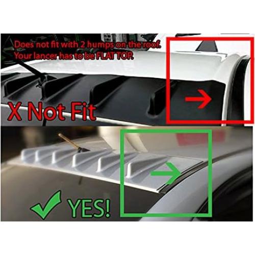 Aleta de Techo Trasera Vortex Shark Fin Mitsubishi Lancer EVO X 2008-2016