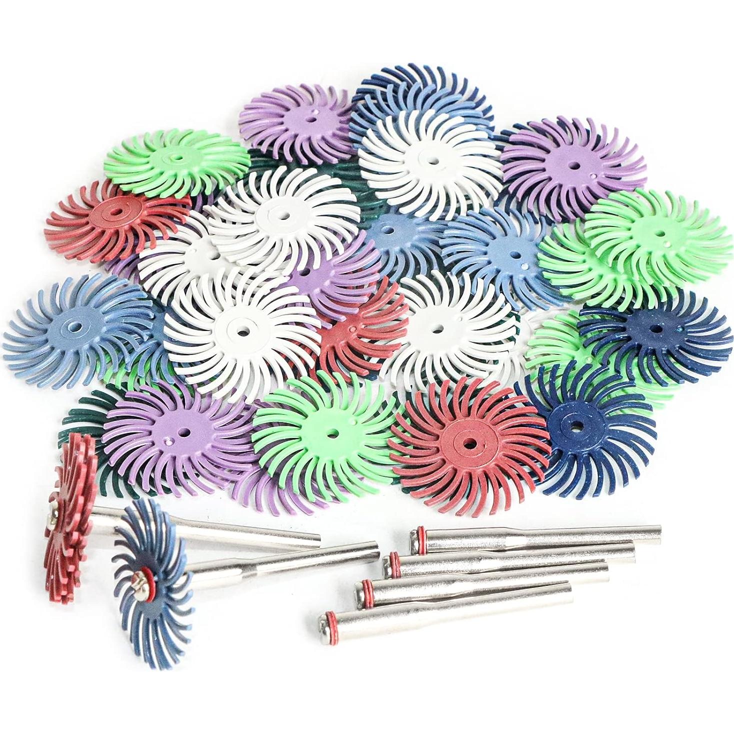 Kit de discos de cepillo radial 42 piezas FPPO 2,54 cm