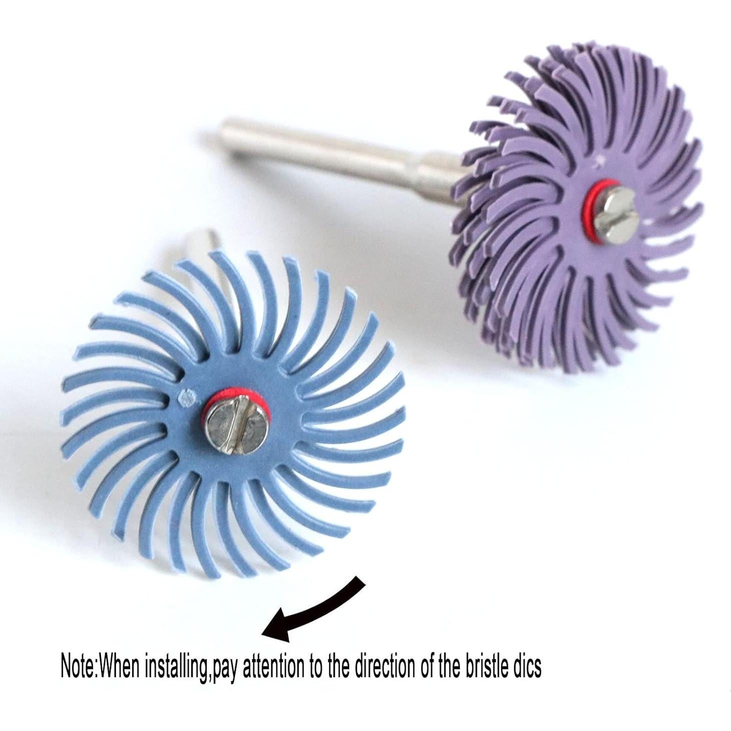 Kit de discos de cepillo radial 42 piezas FPPO 2,54 cm