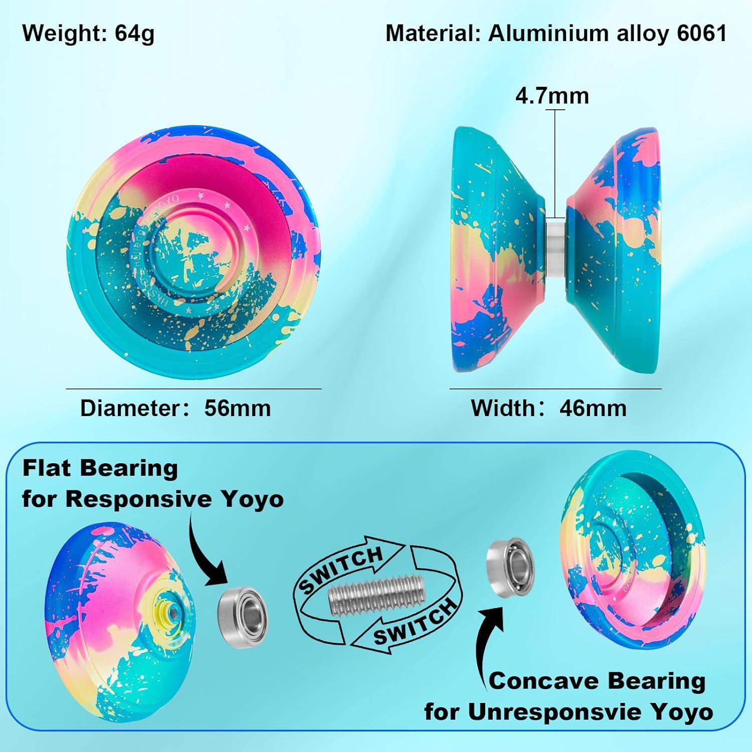 Yoyo Profesional HKSOD Doble Propósito Metal 64g 57mm