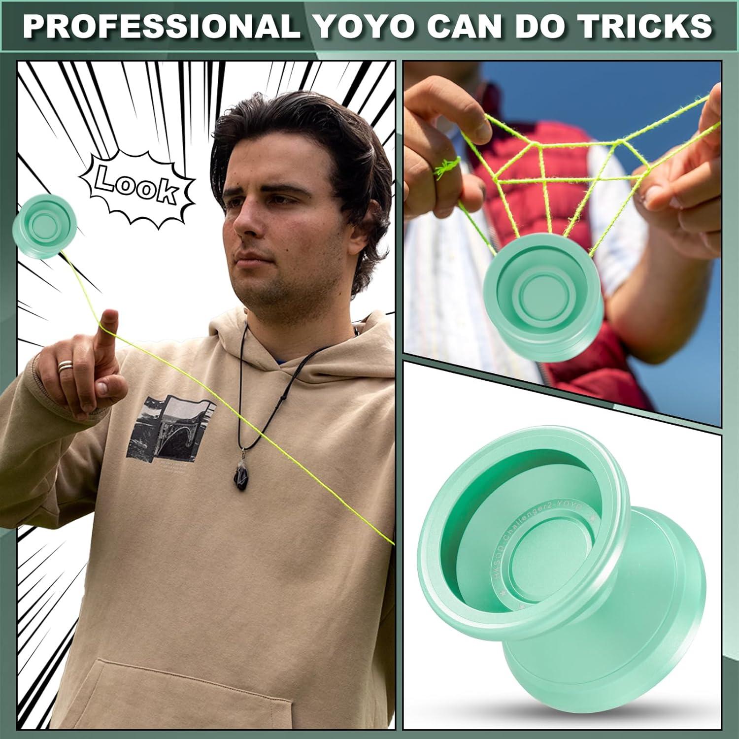 Yoyo Profesional HKSOD Verde para Niños y Adultos - Metal