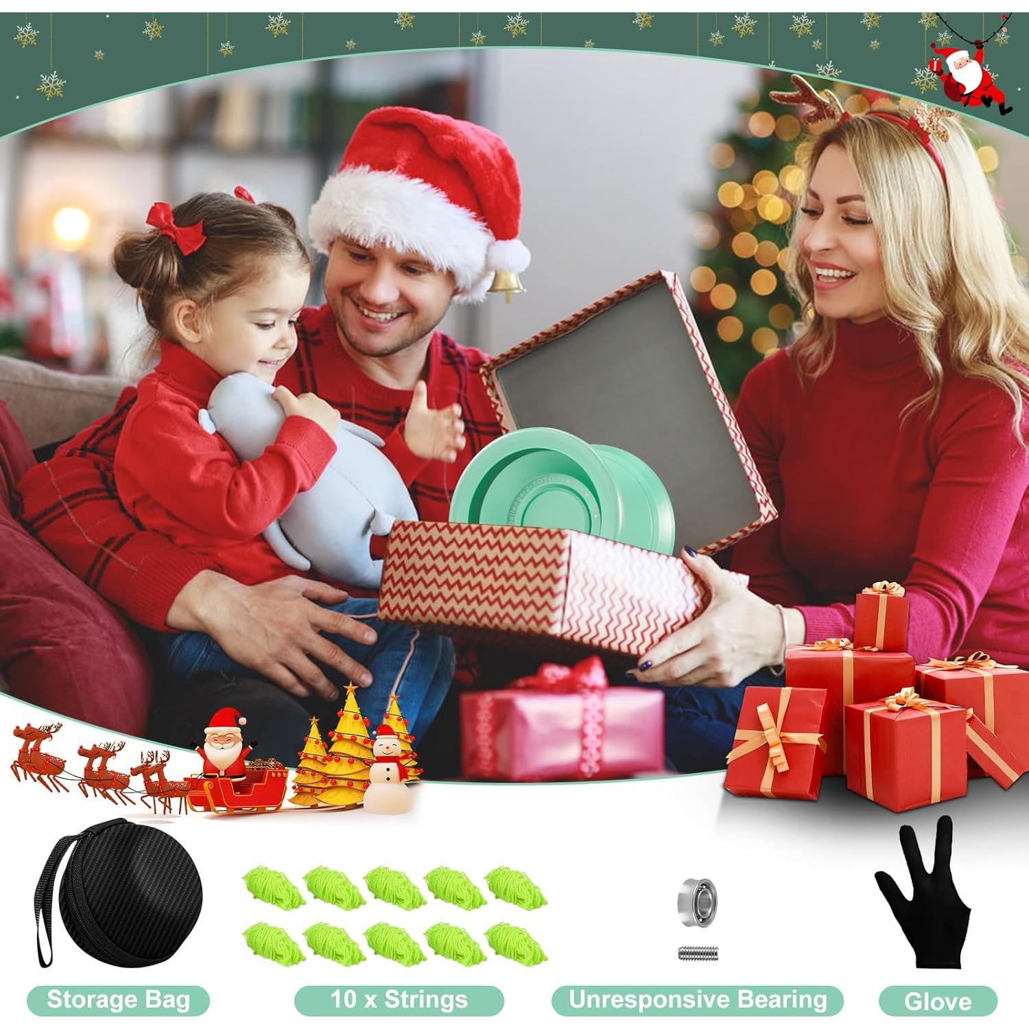 Yoyo Profesional HKSOD Verde para Niños y Adultos - Metal