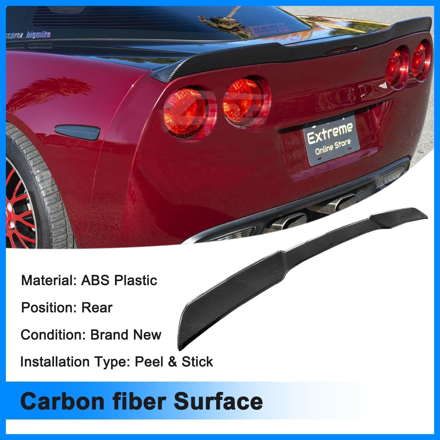 Carbon Fiber Rear Spoiler Wing for 2005-2013 Chevy Corvette C6 ZR1 Rear Trunk Lid Wing Spoiler