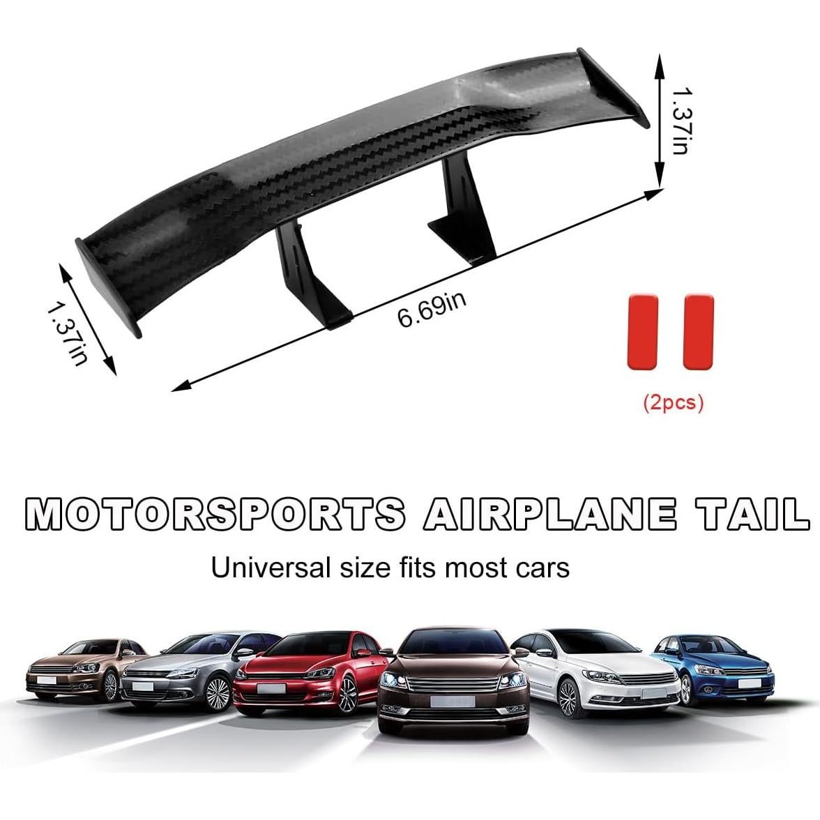 Alerón Trasero Universal de Fibra de Carbono Yourkar - Pequeño