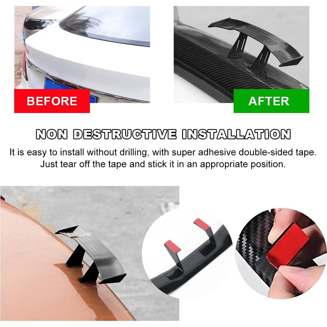 Alerón Trasero Universal de Fibra de Carbono Yourkar - Pequeño