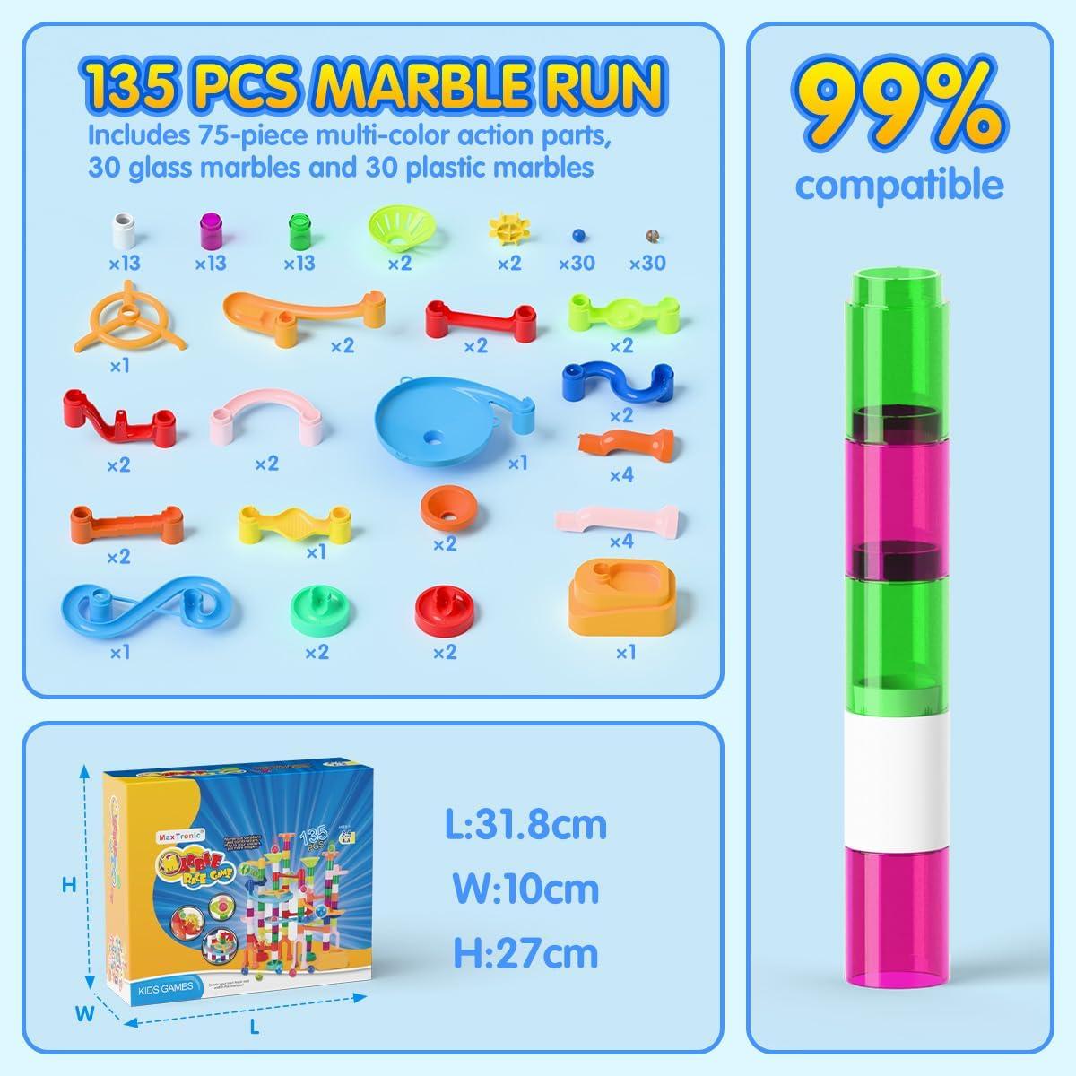 Juego de Canicas MaxTronic 135 PCS Pistas Educativas