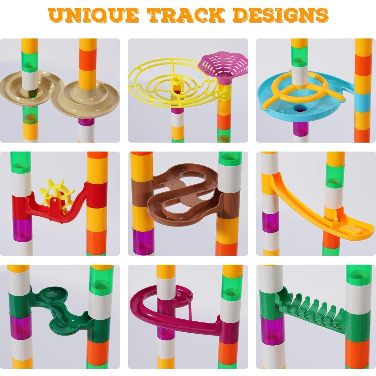 Pista de canicas MaxTronic 166 piezas con 30 canicas