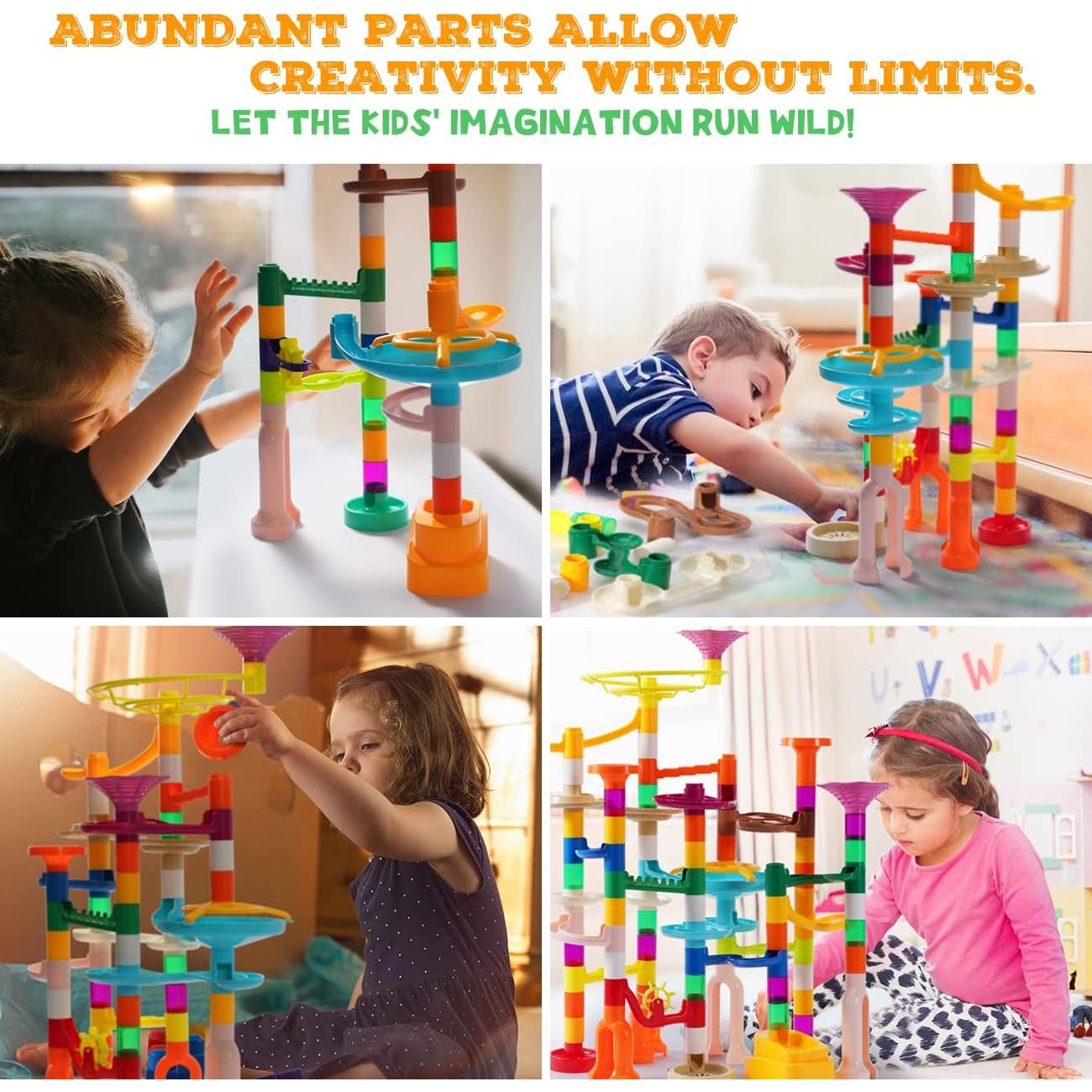 Pista de canicas MaxTronic 166 piezas con 30 canicas