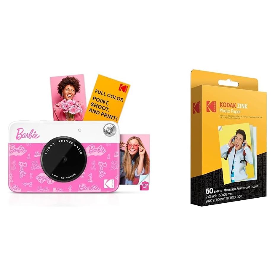 Cámara Digital Instantánea Barbie x Kodak Printomatic 5MP
