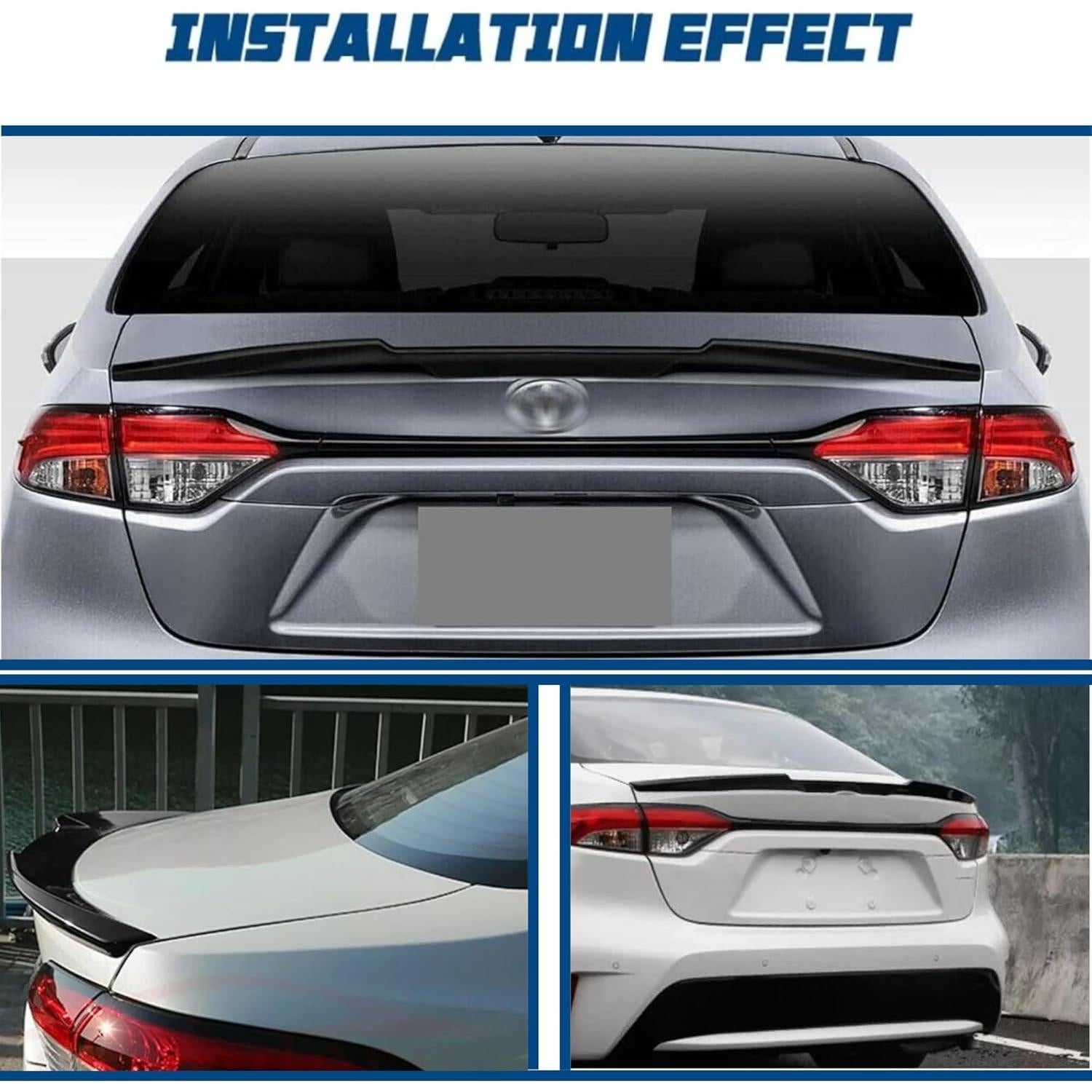 Spoiler Trasero para Toyota Corolla 2020-2024 ABS Sin Perforación