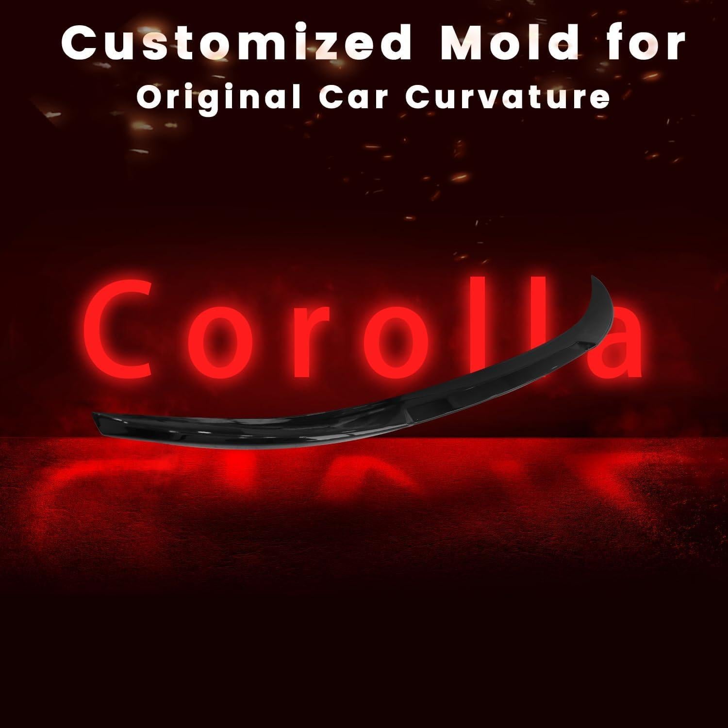 Spoiler Trasero para Toyota Corolla 2020-2024 ABS Sin Perforación