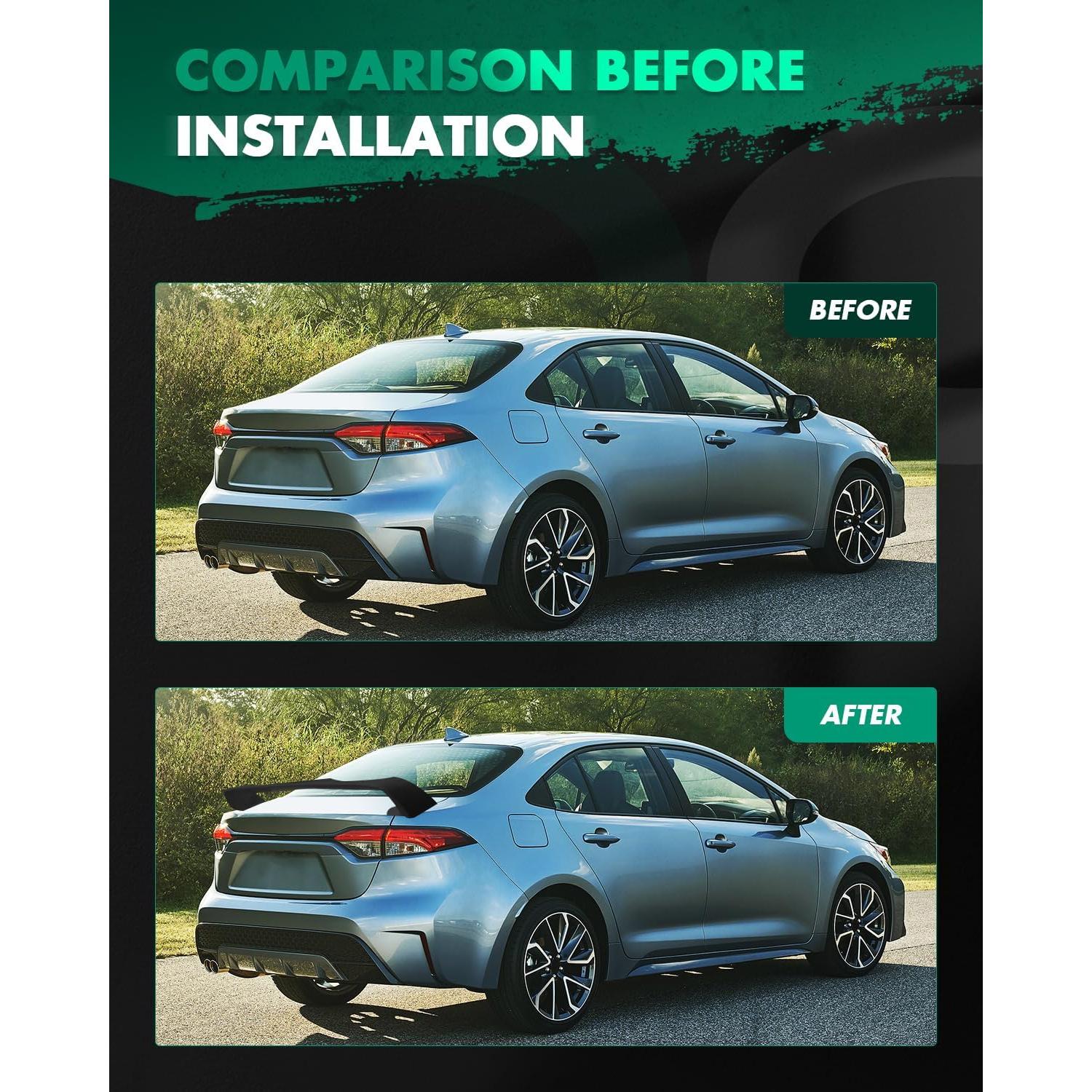 Alerón Trasero SCITOO Negro Mate para Toyota Corolla 2014-2020