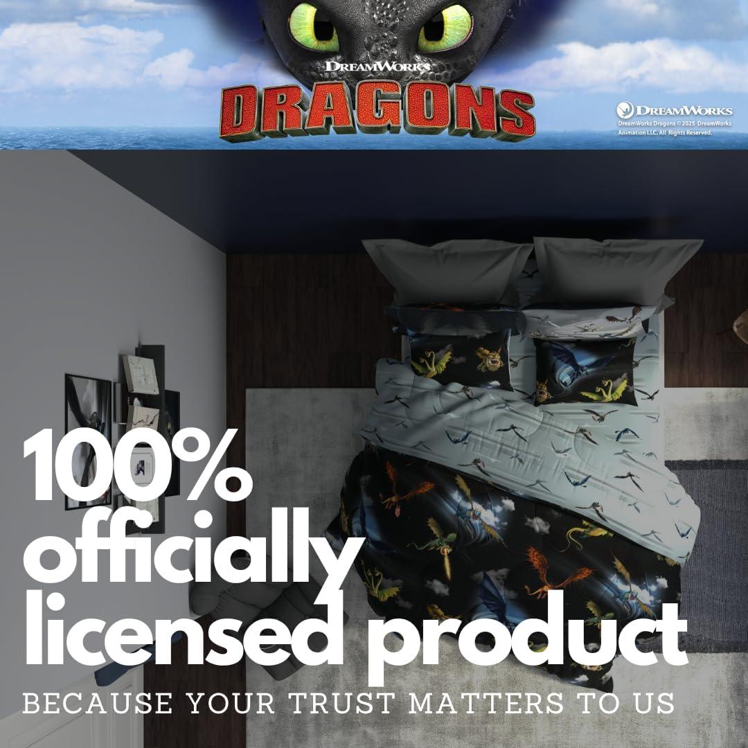 Juego de Cama Franco Cómic Entrenar a Tu Dragón 5 Piezas