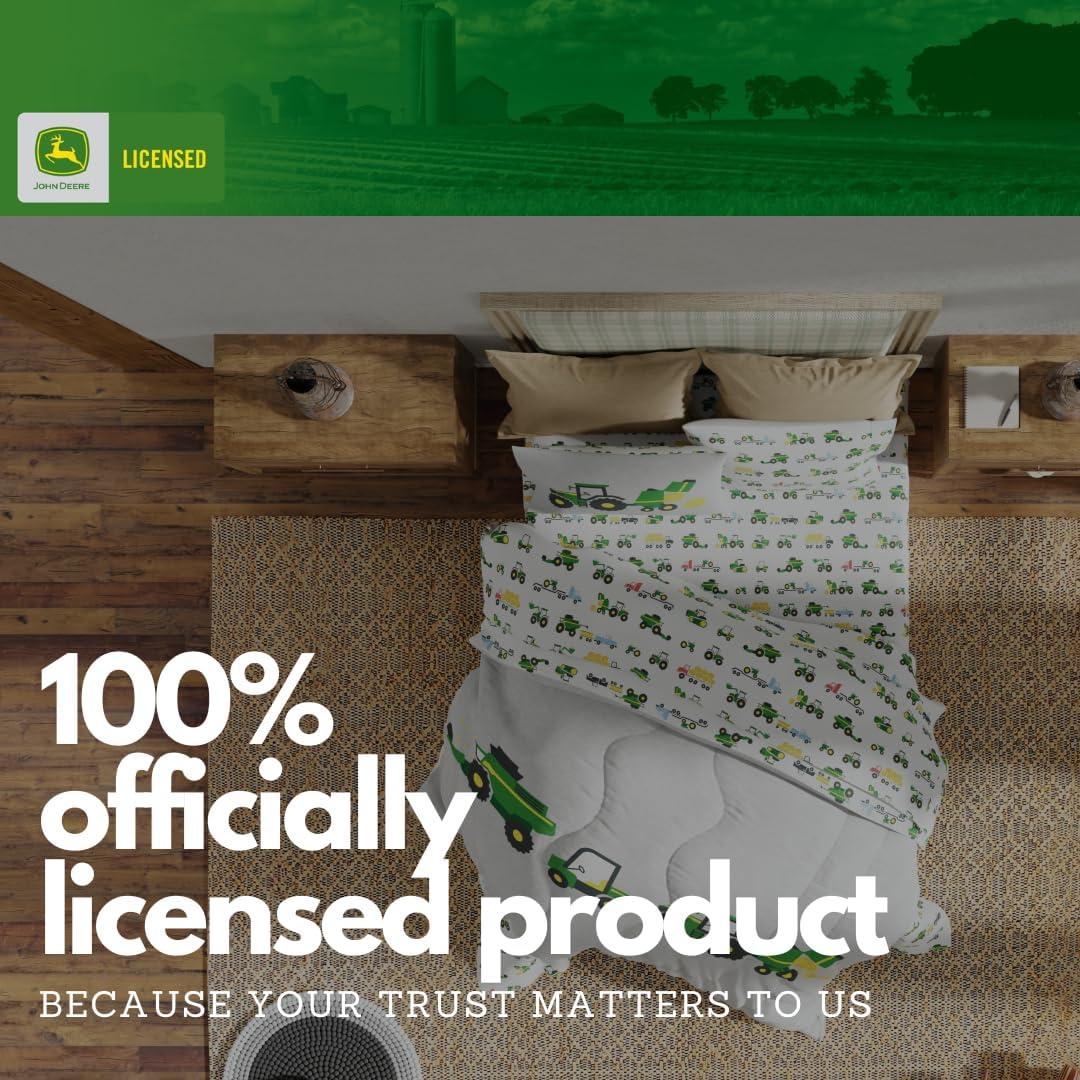 Juego de Cama John Deere 5 Piezas Matrimonial Microfibra