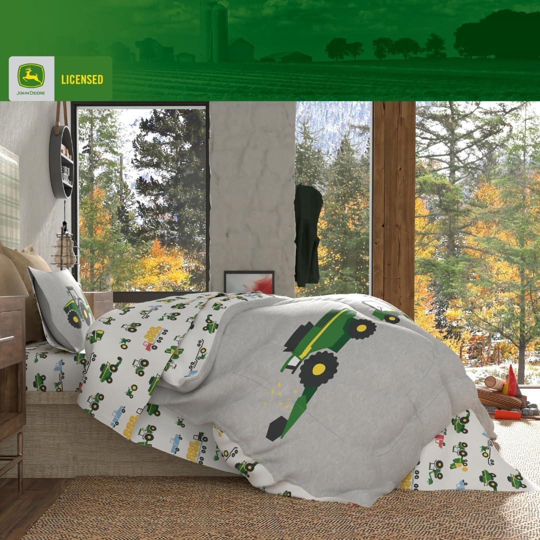 Juego de Cama John Deere 5 Piezas Matrimonial Microfibra