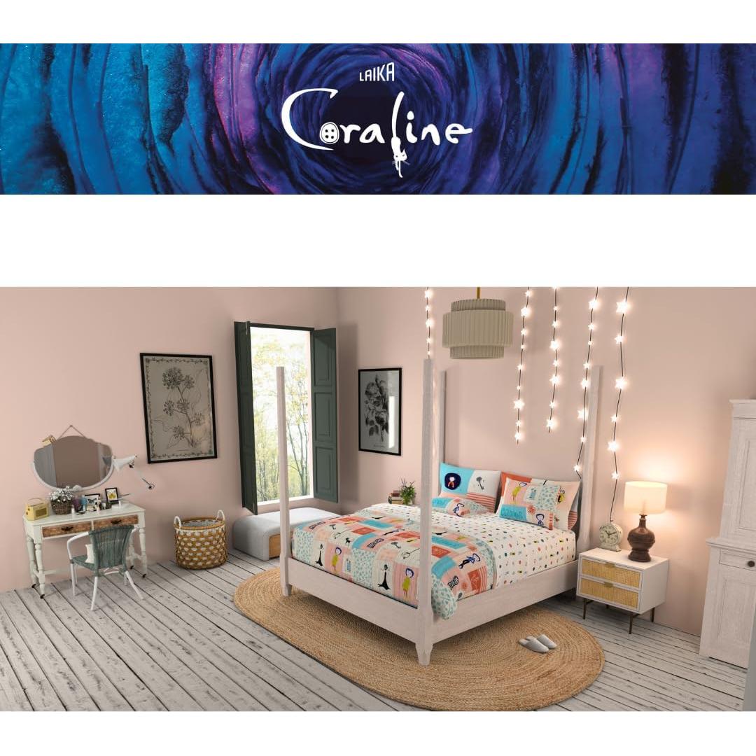 Juego de Cama Coraline Franco 7 Piezas Microfibra