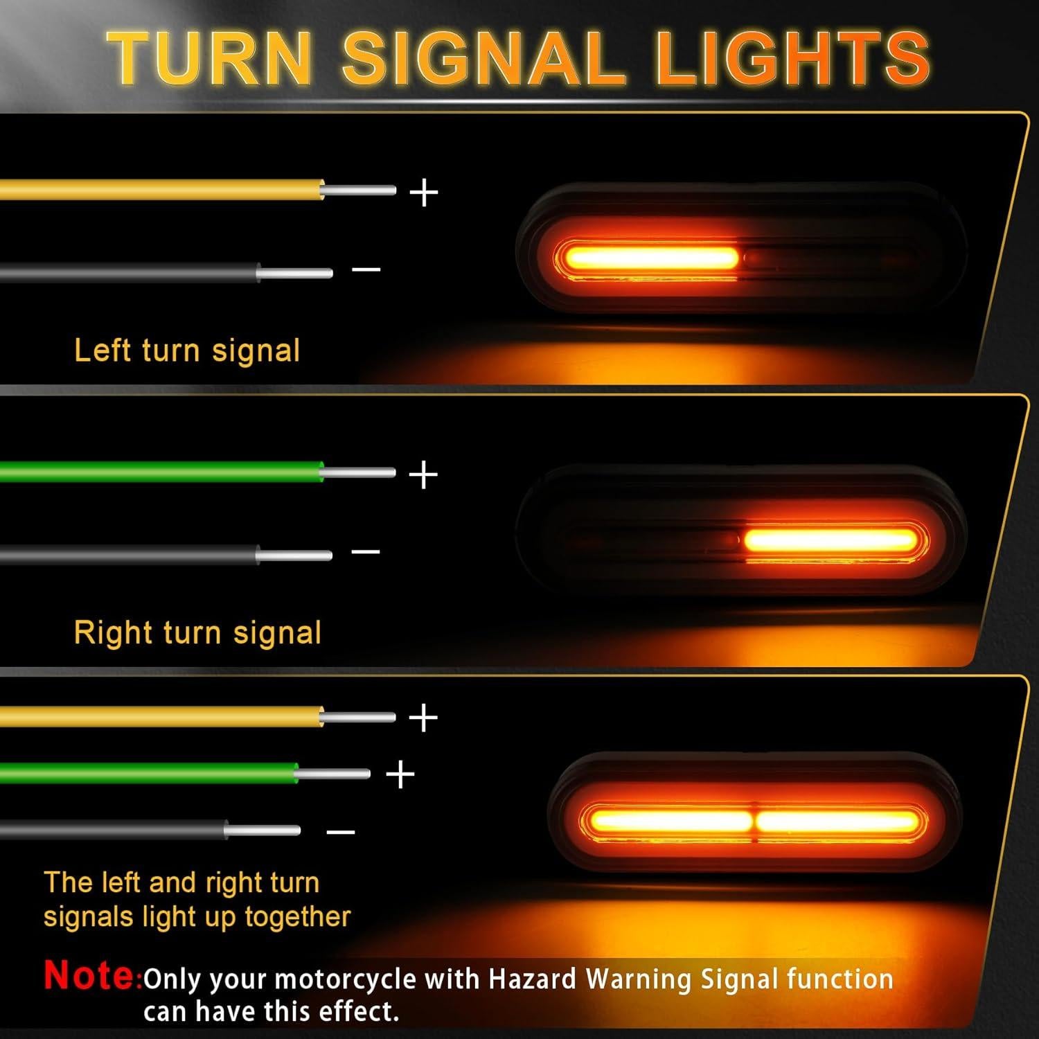 Luz Trasera LED iFunyLED 12V-80V 3 en 1 para Motocicleta