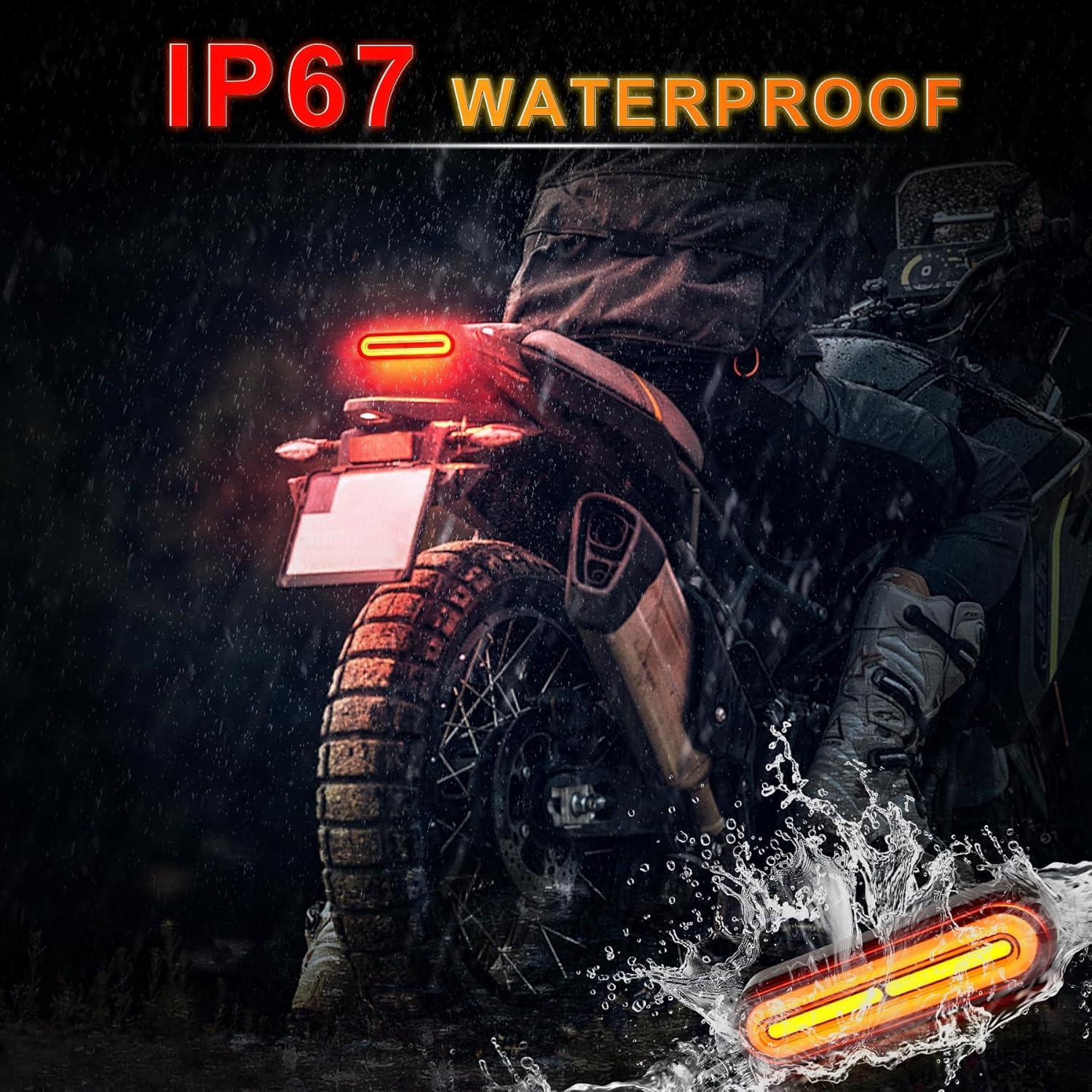 Luz Trasera LED iFunyLED 12V-80V 3 en 1 para Motocicleta