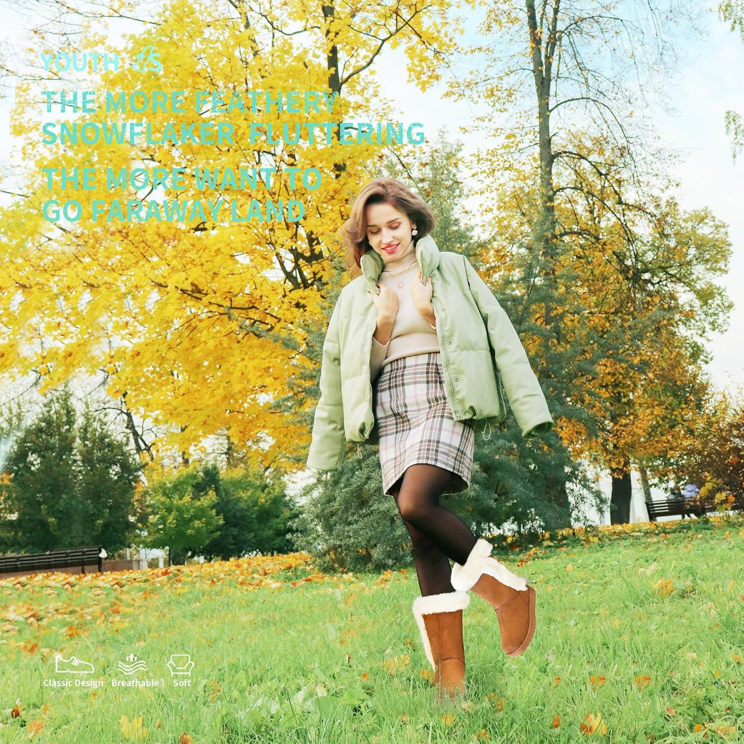 Botas de Nieve para Mujeres Obtaom Ante Sintético 7.5