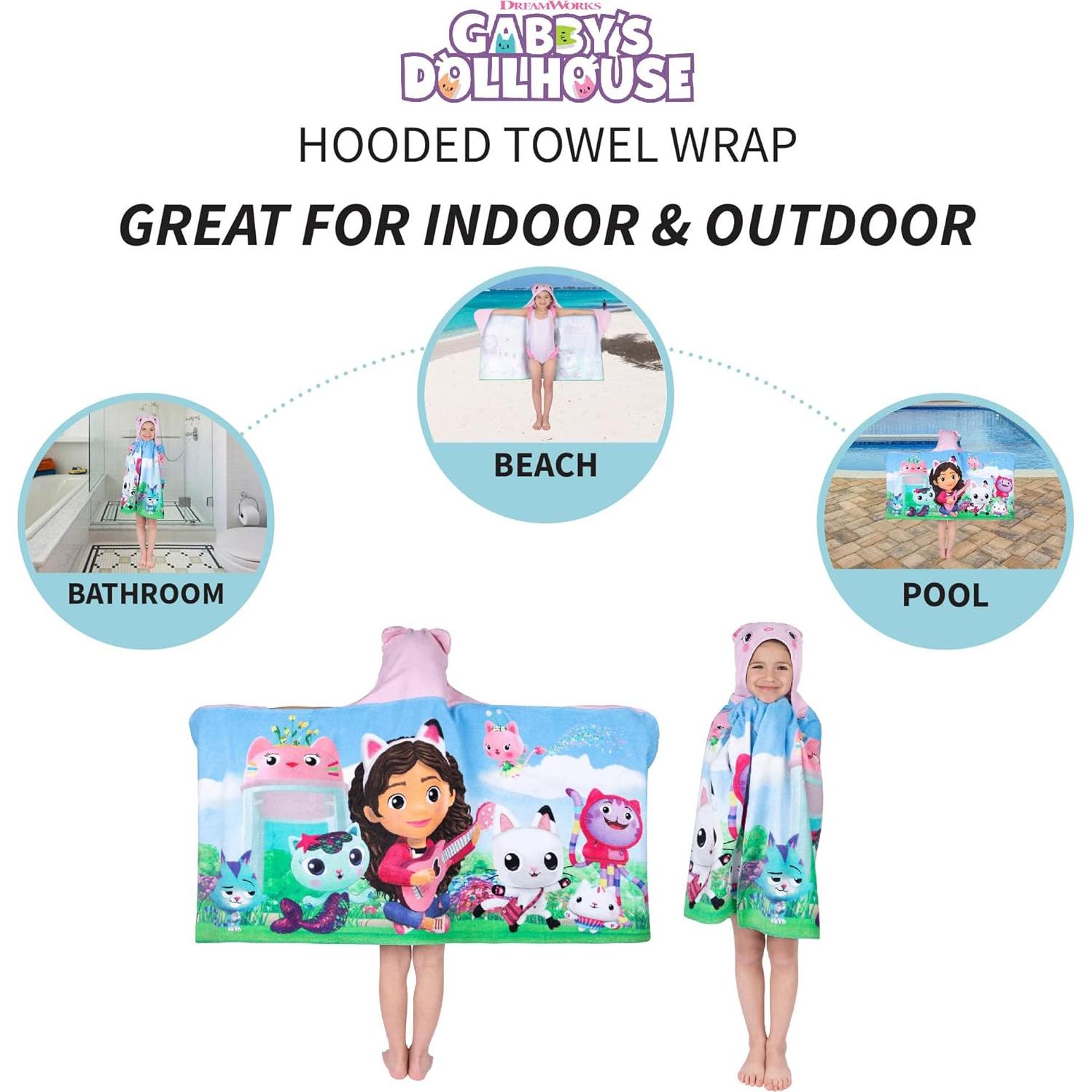 Toalla con Capucha Gabby's Dollhouse Franco 61x127 cm Algodón