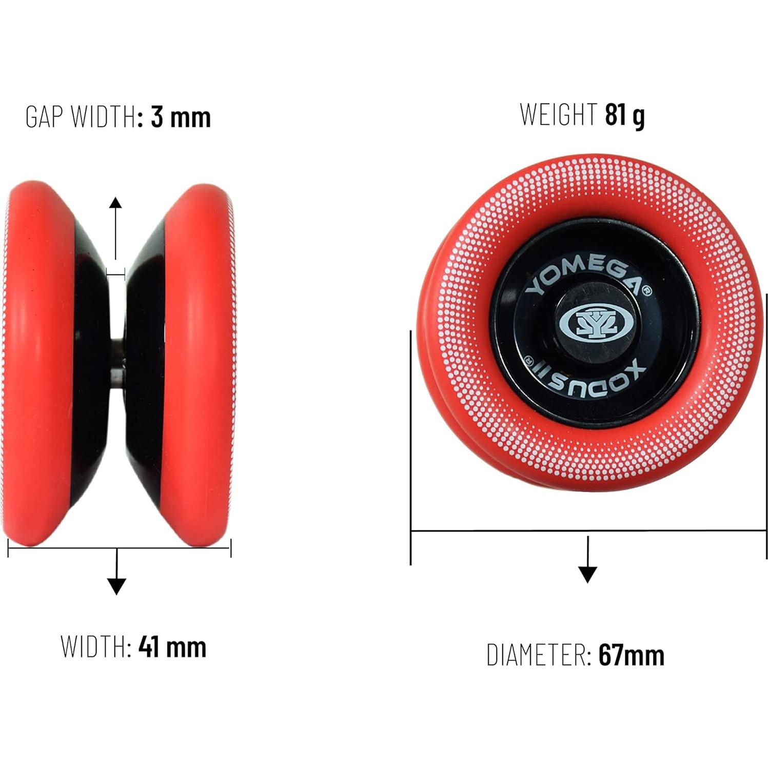 Yoyo Yomega Xodus II - Profesional Negro Rojo - 76-86g