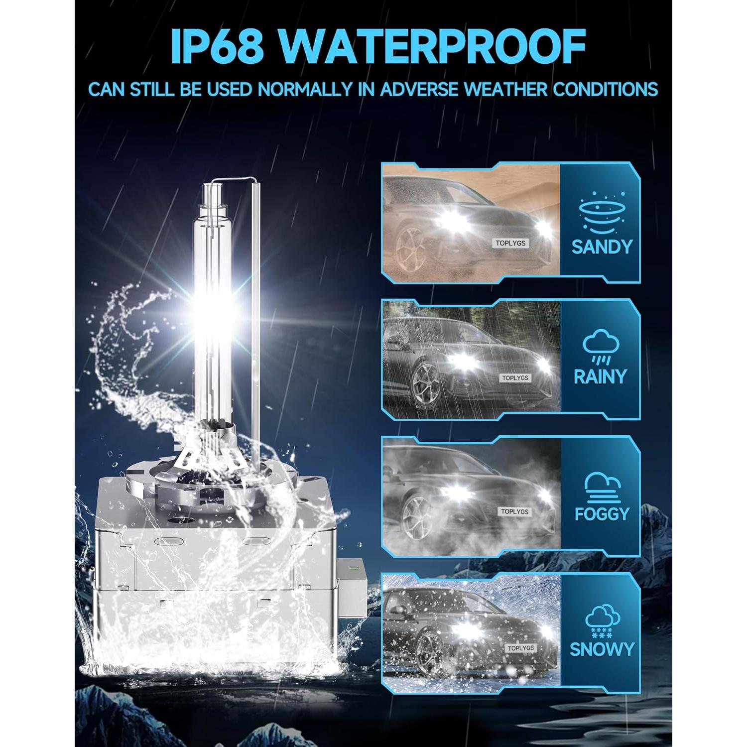 Bombilla D3S HID Xenon TOPLYGS 6000K 35W para Audi