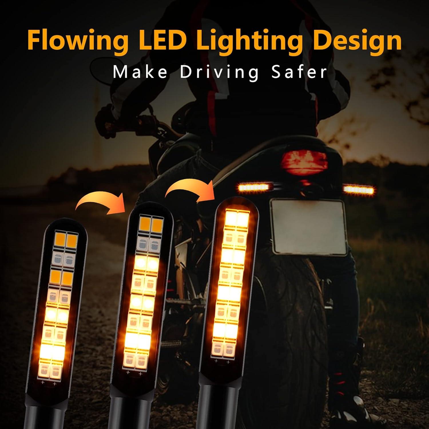Luces de Giro LED iFunyLED 12V Rojo y Ámbar para Motocicleta