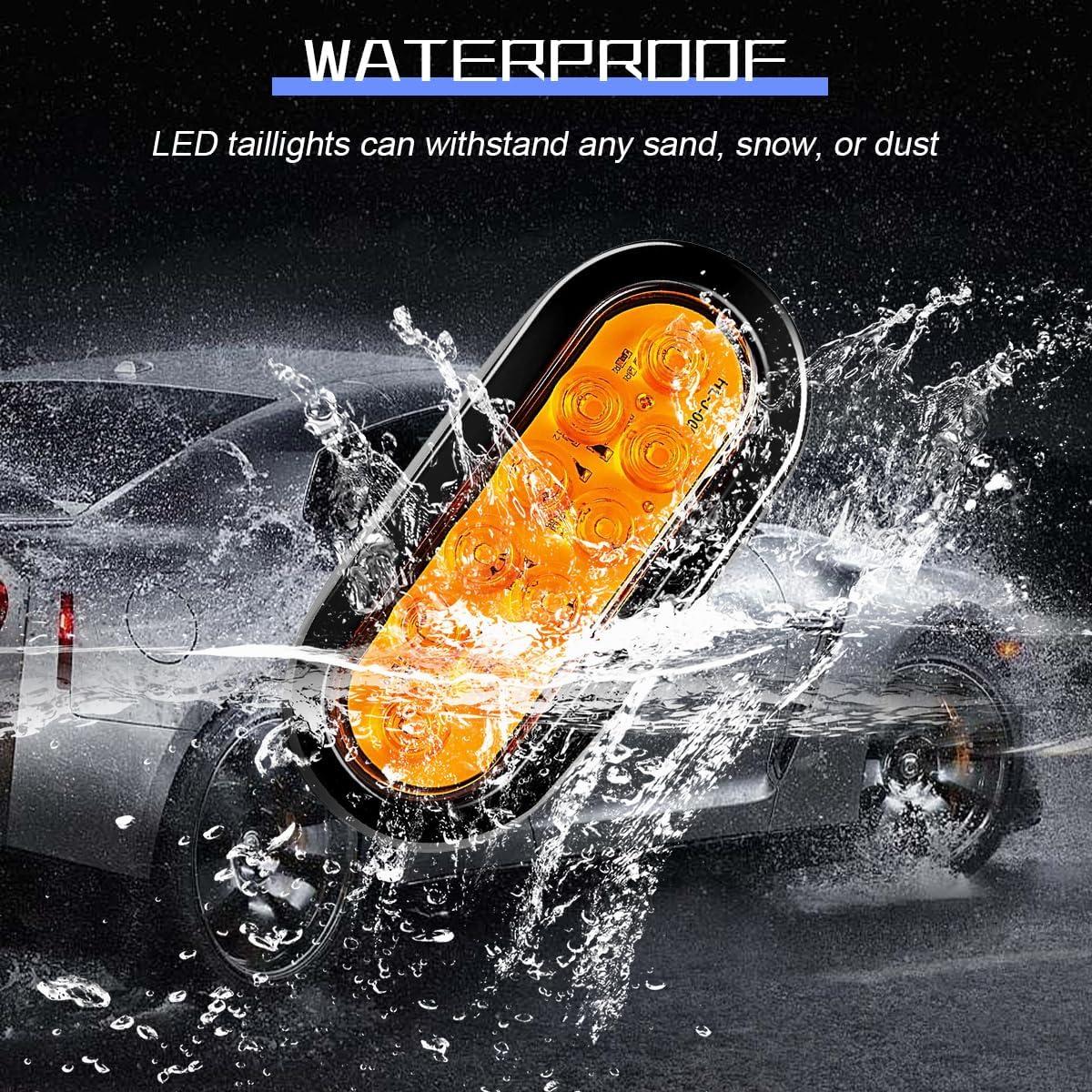 Luz de Remolque AICEL LED Amarilla 2PCS 19cm Impermeable