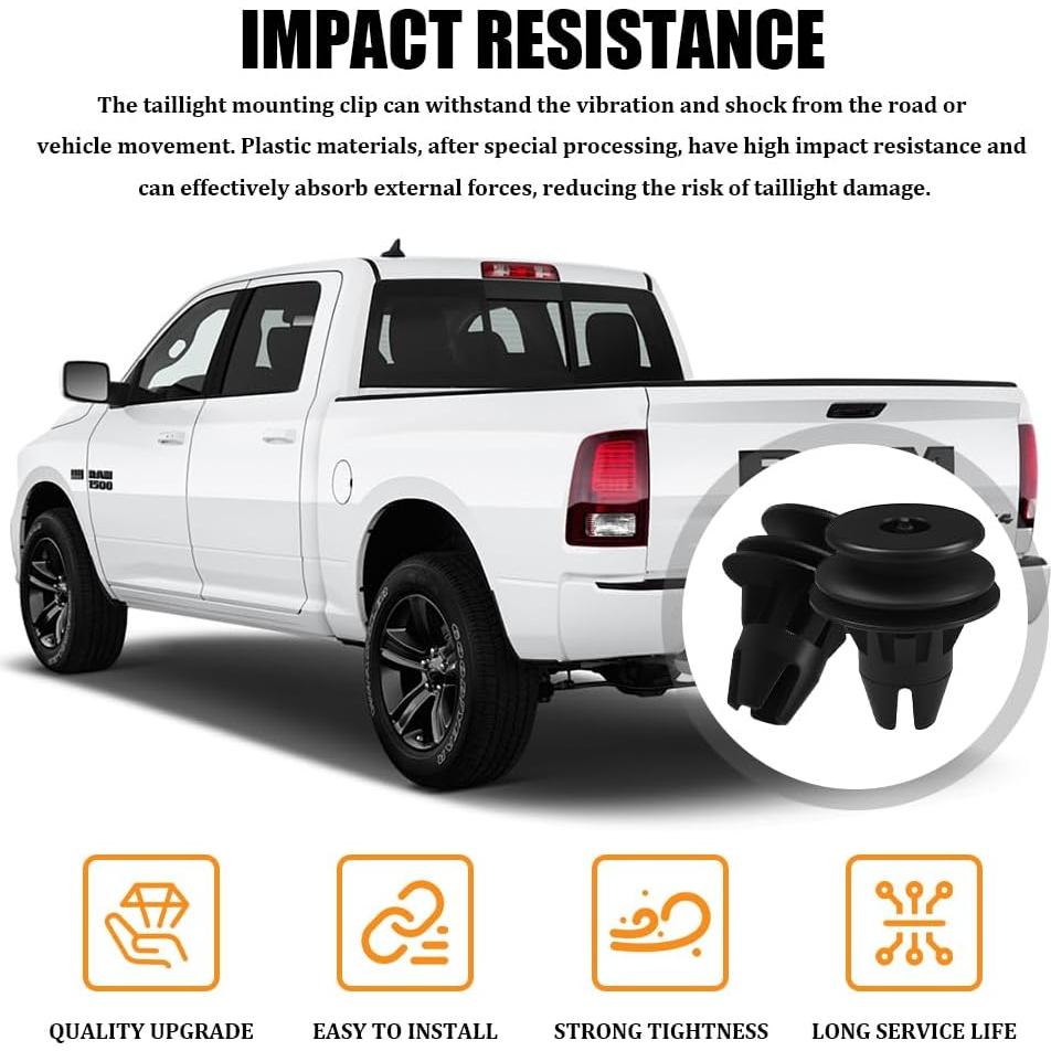 20 Clips Sujetadores de Luz Trasera Rebvugr para Dodge Ram
