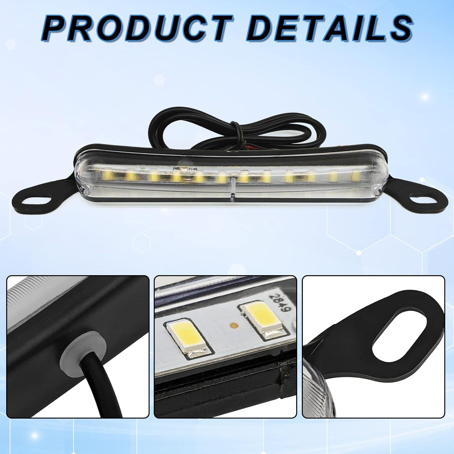 Luz de Placa de Licencia LED KEVWR 6000K Universal 12V